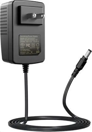 12V 2A Power Supply Adapter CCTV Camera Power Supply Adapter AC 100-240V to DC 12V Transformer 2.1mm X 5.5mm with 4ft/1.2m Lead for Audio/Video Router Security Cameras LED Lights
