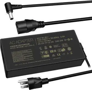240W Zephyrus Charger ADP-240EB B Fit for  ROG Zephyrus G14/G15/G16/M16/S15/S17 ROG Flow X16 GV601/ROG Strix Scar 15 TUF Gaming A15/A16/A17/F15/F16/F17 Laptop AC Adapter
