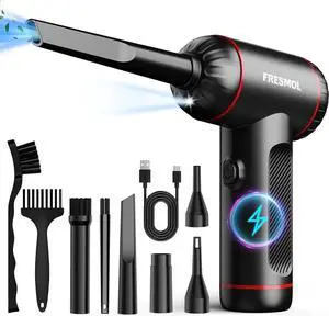 Compressed Air Duster 3 Gear Adjustable 100000RPM Electric Air Duster Rechargeable Cordless Air Blower with LED Light for Computer Keyboard Electric Devices Cleaning. Replaces Compressed Air Cans