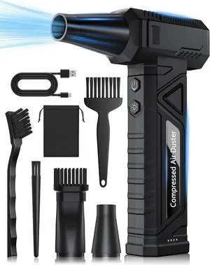 Compressed Air Duster-Replaces Compressed Air Cans-Canned Air 150 000RPM Electric Air Duster Rechargeable Cordless Air Blower for Keyboard PC Electric Devices Cleaning