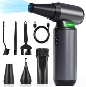 Ultra-Powerful Compressed Air Duster  300000RPM Electric Air Blower with 8000mAh Battery and 3-Speed Adjustable Wind Cordless Dust Cleaner for Computer Laptop PC Car Electronics and Office Use