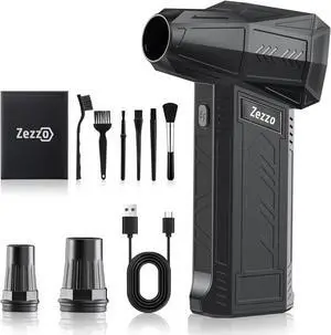 fan Compressed Air Duster-180000RPM Ultra Powerful Electric Air Duster 3-Gear Adjustable High Speed Brushless Motor Air Blower for Dust Cleaning PC/Keyboard/Car