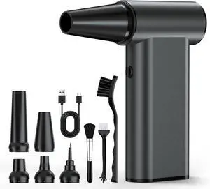 Electric Air Duster 180000RPM Cordless High-Speed Compressed Air Duster with Rechargeable 4 Modes Air Blower Suitable for Outdoors Car Home Computer Keyboard