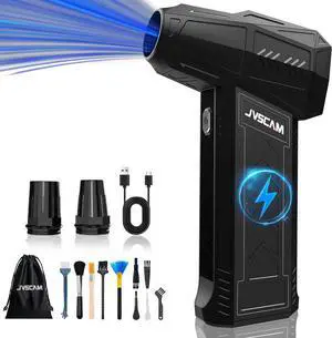 Compressed Air Duster - 180 000 RPM Electric Air Duster - with Brushless Motor 3-Gear Adjustable Air Duster - for Keyboard PC Car Air Bed and Home Cleaning (X11-Black)