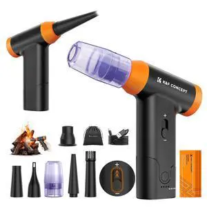 Blower & Suction 2 in 1 Compressed Air Duster with LED Light 150000RPM Electric Air Duster 3 Gear Adjustable&Portable Dust Blower for Computer Keyboard House Outdoor and Car