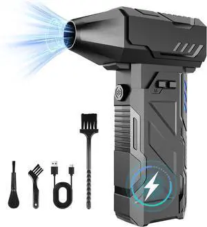Compressed Air Duster - 150000RPM Super Power Electric Air Duster 3-Gear Adjustable Rechargeable Cordless Air Duster Mini Air Blower for PC Home Cleaning Air Duct Outdoor and Car