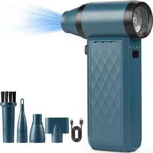 Air Duster Air Blower Compressed Air Duster Electric Handheld Violent Mini Fan for Computer Keyboard Electronics Car Clean 130000RPM