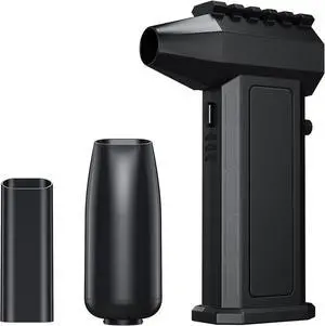 130000RPM Compressed Air Duster Blow and Suck 2-in-1 Electric Air Duster Rechargeable Brushless Motor Durable Blower for Computer Keyboard Outdoor Clear