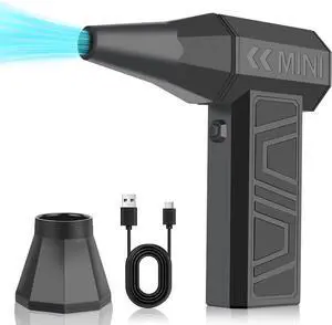 LEEPEE X3 Cordless Air Duster 130 000RPM High-Speed Mini Blower 4-Gear Adjustable Power Turbo Jet Fan Portable Dust Blower for Cleaning Electronics Cars Homes and Outdoor Spaces
