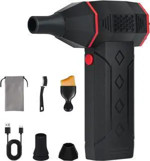 Compressed Air Dusters Electric Air Duster-130000RPM Super Power Air Blower 4-Gear Adjustable Dust Blower for Computer Keyboard Outdoor Desk and Car