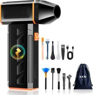 Compressed Air Duster - 130000RPM Electric Air Duster for Cleaning Keyboard&PC 3 Gears Adjustable Rechargeable Cordless Jet Dry Blower Air Blower for Car and Home (US-F31)
