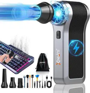 Electric Air Duster - 130000RPM Compressed Air Duster with Brushless Motor 3-Gear Speeds - Air Duster 4pcs Nozzles - Mini Blower for Keyboard Car PC Home Cleaning