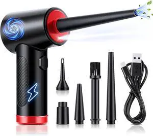 Compressed Air - Cordless Electric Air Duster Reusable Canned Air for Computers/Electronics/Keyboards/Blaster/Laptop Dust Spray Cleaner Powerful Air Blower with Fast USB Charging-Replace Air Can