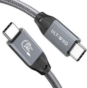 USB C 3.2 Gen2x2 Cable 20Gbps High Speed Data Transfer 240W PD 3.1 PPS Fast Charging 5K120Hz 4K144Hz USB C Monitor Cable Video Output for MacBook SSD iPhone 16/15 Laptop USB Type C Device (6ft)