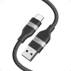 Car Carplay Cable for iPhone 16 15 Pro Max Plus Upcycled Braided USB A to USB C Car Charger Cord for  Note20 and More (3FT Black)