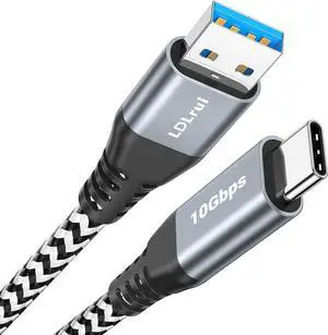 USB C Data Cable 10Gbps Transfer [6FT 2Pack] USB A to USB Type C Charger High Speed USB 3.2 Gen 2 Sync & Charge Cord for iPhone 16/15 Pro CarPlay  Galaxy S24/S23/S22/S21 Android Auto PS 5