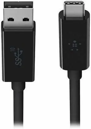 3.1 USB A To USB C Cable Compatible W/ Thunderbolt 3 - USB C Cable For Macbook Pro Galaxy & More - Data Transfer Up To 10gbps - For USB C Thunderbolt 3 Devices & Ultra Hd - 3.3ft/1m - Black