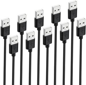 5-Pack USB A to USB A Cable Double Male to Male Data Transfer Cord 3 ft