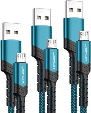 Micro USB Charger Cable (3-Pack 3.3ft+6.6ft+10ft) Android Charger Micro USB to USB A Nylon Braided Cord Compatible with  Galaxy S6 S7 Edge Note 5 Kindle and More-Green