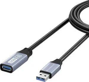 USB 3.0 Extension Cable (6FT 5 Gbps Type A Male to Female Adapter Cord) - Long USB Repeater Extender for VR Headset Printer Hard Drive Flash Drive Keyboard Mouse Xbox