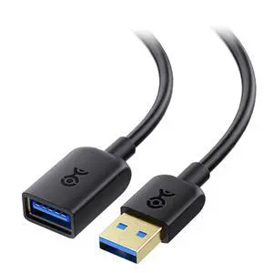 5Gbps Long USB Extension Cable - 10ft USB 3.0 Extension Cable Male to Female USB3.0 Extender Compatible with Webcam VR Headset Printer Hard Drive Black