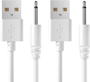 2.7Ft USB DC Charging Cable 2.5mm Fast Charger Replacement Cord - 2 Pack