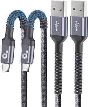 USB to USB C Cable 3A Fast Charging [2 Pack 6FT] USB A to USB C Charger Cord Upgraded Extra Durable Braided USBC Cable Compatible with iPhone 16 15 Pro Max  Galaxy S10 S9 Plus LG and More