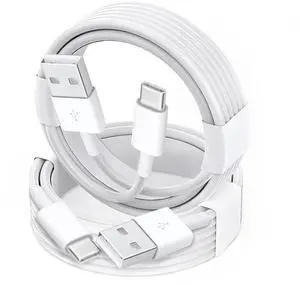 2 Pack USB-A to USB-C Car Carplay Cable for iPhone 16 16 Plus 16 Pro 16 Pro Max 16E 15 15 Plus 15Pro 15 Pro Max iPad 10th iPad Pro 12.9 13 11  iPad Air Car Carplay USB C Cord (White)
