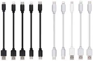 10-Pack Multi Short USB Cables & TypeC-C Cables for Charging Stations Compatible/w iPhone16 &15 iPhone5-14/ iPads/iPad mini/iPad Pros/ Moblies & Tablets/Pixel & Nexus/HTC/(Black) 10-Pack Multi Short USB Cables & TypeC-C Cables for Charging Stations Compatible/w iPhone16 &15 iPhone5-14/ iPads/iPad mini/iPad Pros/ Moblies & Tablets/Pixel & Nexus/HTC/(Black)