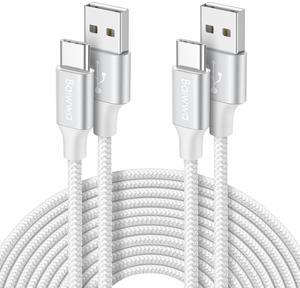 White USB Type C Cable [10ft 2-Pack] Long iPhone 16 15 Pro Max Charger Cable USB A to USB C Fast Charge for iPhone 16 15 Pro Max Plus New Airpods 4  2nd Gen Charging Cord
