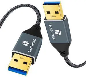 USB Cable 10FT 5Gbps USB 3.0 A to A Male Cord USB 3.0 Cable Compatible with Camera DVD Player TV Flash Light Hub Monitor Speake