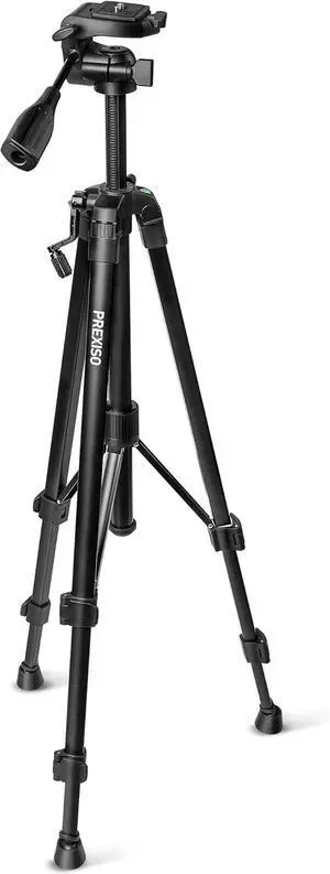 PREXISO Professional Laser Level Tripod - 61 Inch Sturdy Aluminum Tripod for Laser Levels Lightweight Extendable Tripods Stand with Bag Anti-Slip Feet Quick Release Plate with 1/4 Thread