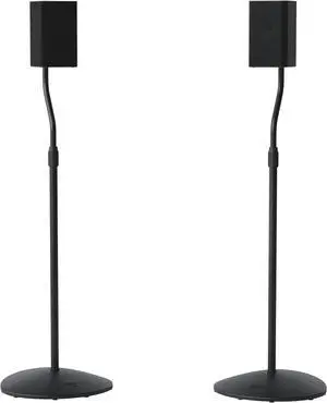 SANUS Speaker Stands Pair - Adjustable Height Speaker Stands for Satellite & Bookshelf Speakers up to 3.5lbs - Tool-Free Adjustment & Easy DIY Assembly