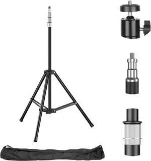 Photography Light Stand 9.2ft/280cm Portable Reverse Folding Tripod with Travel Bag & 360 ° Rotatable Ball Head Aluminum Tripod Stand for Video Camera Softbox Umbrella Wedding