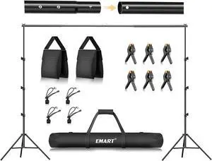 Photo Backdrop Stand kit 8.5 x 10 ft Back Drop Adjustable Frame for Photography Photoshoot Banner Background Support Holder for Parties Dectoration