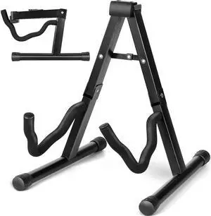 Guitar Stand Folding A frame Floor Universal Metal for Acoustic Classical Electric Bass Guitars Banjo Ukulele Portable CY0251