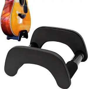 Portable Guitar Stand Adjustable Attachable Durable Guitar Holder Easy to Assemble Sturdy Floor Stand Travel Friendly Lightweight Design for Acoustic and Folk Guitars