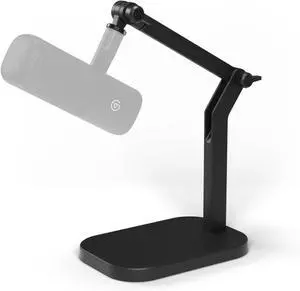 Wave Desk Stand - Adjustable Mounting Arm for Microphones Works HyperX Rode Fifine Shure and More Mics Compatible 1/4 3/8 & 5/8 Thread for Recording/Podcasting/Streaming