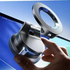 Suction Cup Phone Mount Vacuum Magnetic Phone Holder 360° Adjustable for MagSafe Car Holder Foldable Suction Phone Mount for Car Truck Boat Vacuum Magnetic Phone Stand for iPhone 16 Pro Max