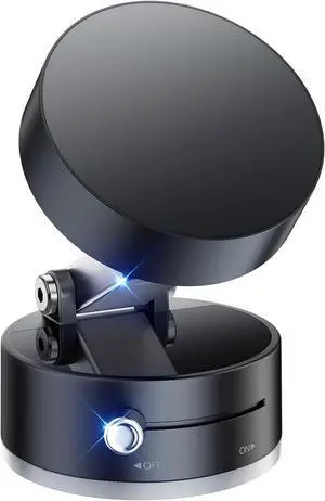 Vacuum Magnetic Phone Holder Suction Cup Phone Stand for Your Car [One-Key Vacuum Evacuation][96 lbs Strong Suction][N54-4lbs Magnetic] [Adjustable at Any Angle]Black