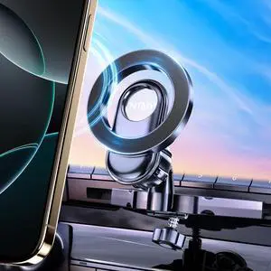 2025 High-End for MagSafe Car Mount CD Slot [Strongest Magnet Power] Rock Steady Magnetic CD Phone Holder for Car 360° Rotatable Hands Free CD Player Phone Mount for iPhone 16 Pro Max 15 14 13 12 All