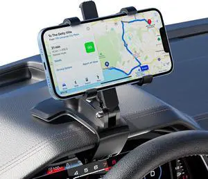 Car Phone Holder Car Phone Holder Mount for Dashboard Multi-Function One-Hand Operation Clip-on Smartphone Holder Compatible with 4.3-7.6 Inch Smartphones Suitable for Thick Cases
