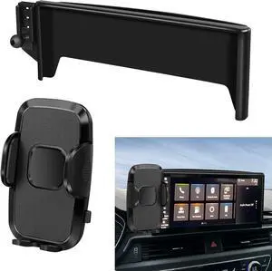 peleus Car Phone Holder for Audi A4 2020+ A5 2020+ Q5 2021+ Car Phone Mount for Audi A4 with 10.1-Inch Screen Fit for Most Smartphones Cell Phone Automobile Cradles Hands-Free 360 Degree Rotation