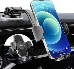 Car Phone Holder Universal Phone Mount for Car Dashboard&Windshield&Air Vent Super Suction Dash Cellphone Car Mount Stand for iPhone 16/15/14/13/12/11 Pro Max  & Android Smartphones