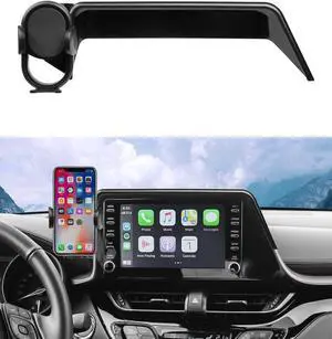 Custom Fit for Car Phone Holder 2019-2022 Toyota C-HR CHR Accessories Phone Mount with Dash Organizer 8 Screen Cell Phone Automobile Cradles Hands-Free 360 Degree Rotation