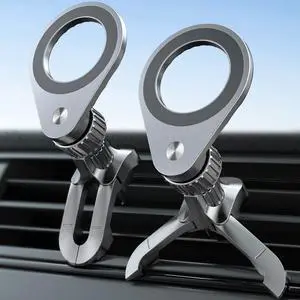 Fits MagSafe Car Mount [2 Pack] Magnetic Phone Holder for Car Vent Strong N52 Magnets Air Vent Cell Phone Holder Clip for iPhone 16/15/ 14/13/ 12/ Pro Max