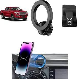 Car Phone Mount for Toyota Tacoma 2016 2017 2018-2022 2023 Accessories Custom Air Vent Car Phone Holder Compatible with Magsafe Hands Free 360° Rotation Cell Phone Automobile Cradles