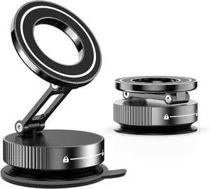 360°Adjustable Vacuum Magnetic Phone Holder for Your Car[89+LBS Suction & 2800gf Magnetic & Hands-Free Suction Cup]Car Mount for Car/Gym/Shower.Car Phone Holder for Magsafe iPhone16 ProMax 15 14 13 12