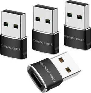 USB to USB C Adapter 4 Packs USB A to C Super Fast Charging/Transfer and OTG Function. Compatible with iPhone15 14 13 Plus Pro Max iPad Pro Air 4 Mini 6 Almost USB Devices