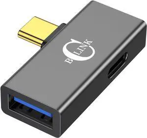 BCLINK 2-in-1 USB C to USB 3.1 Adapter with 100W Charging Port Thunderbolt 4/3 OTG Converter for Meta Quest 2 iPhone 15 MacBook iMac iPad and More - Space Gray
